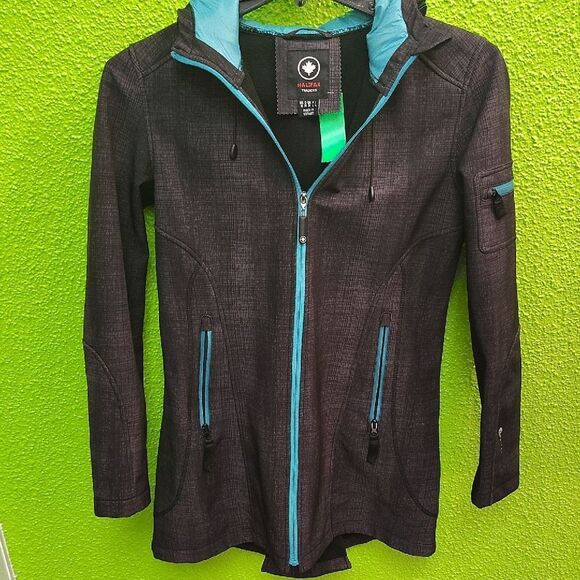 halifax Jackets & Blazers - Halifax Traders Black Jacket with Teal Accents